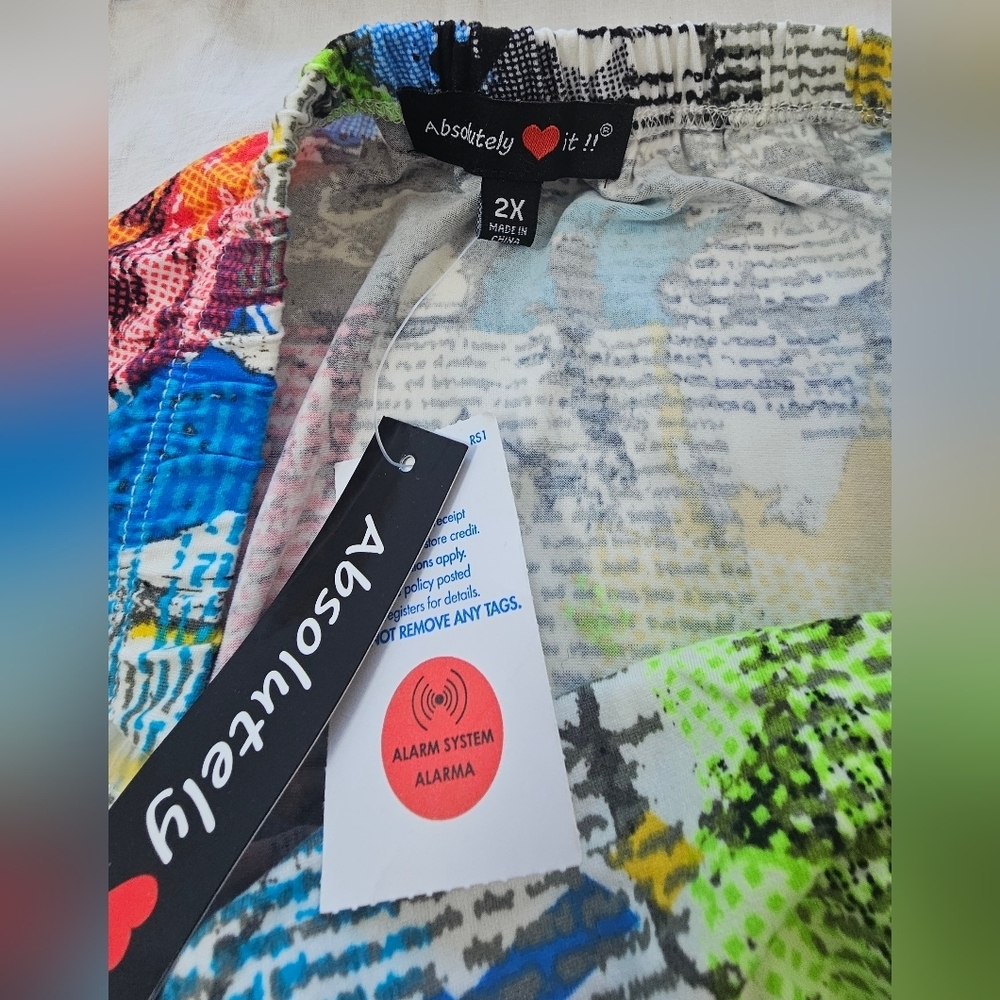 Absolutely Multicolor Abstract Pencil Skirt - Picture 4 of 5